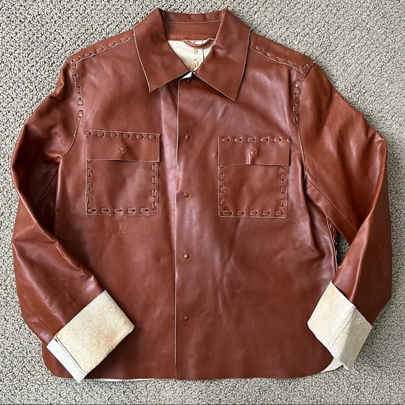 Vintage Dolce & Gabbana leather shirt jacket - Picture 1 of 6